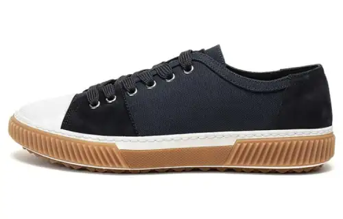 PRADA Canvas Shoes Men's Low Top Blue