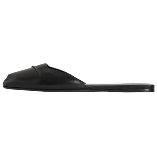 THE ROW Slide Slippers Women's Black
