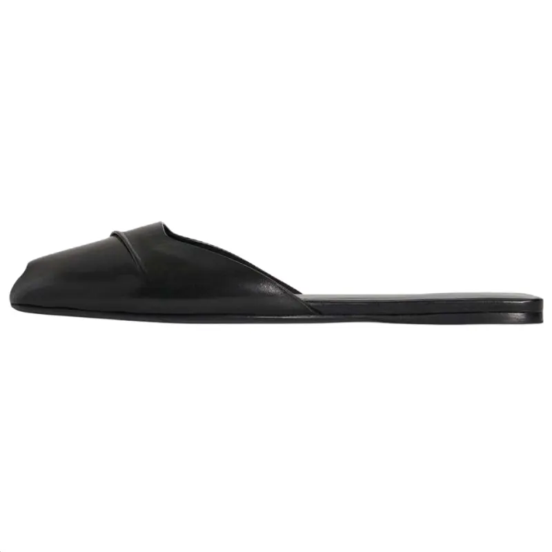 THE ROW Slide Slippers Women's Black