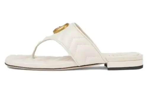 GUCCI Double G Quilted Flat Sandals