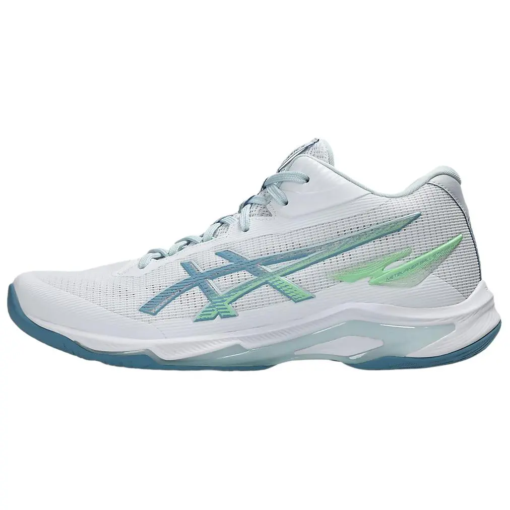 ASICS NETBURNER BALLISTIC FF MT 4 Breathable Support Volleyball Shoes Men's White Blue