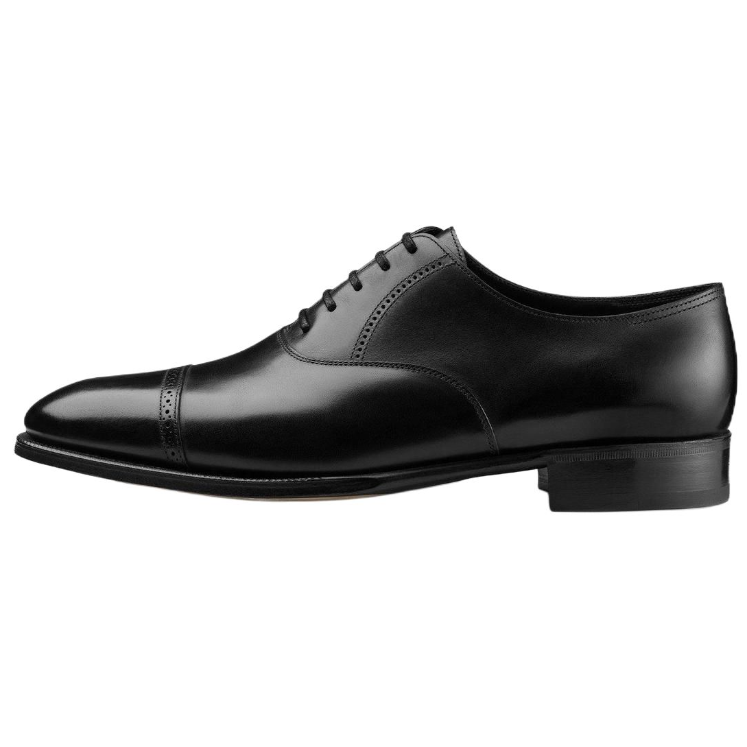 JOHN LOBB Круглая голова Филиппа II со шнурками официальный стиль кожаная обувь мужской стиль черный