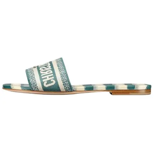 DIOR Dway Slide Deep Ocean Sandals Blue Women's