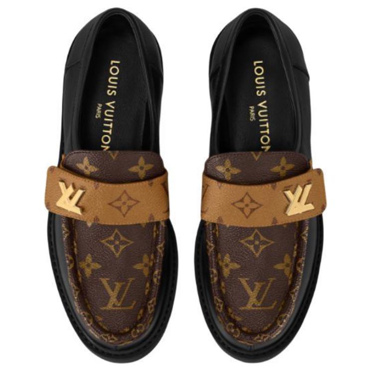 Женские лоферы Louis Vuitton LOUIS VUITTON Academy (черно-коричневый) — фото 5