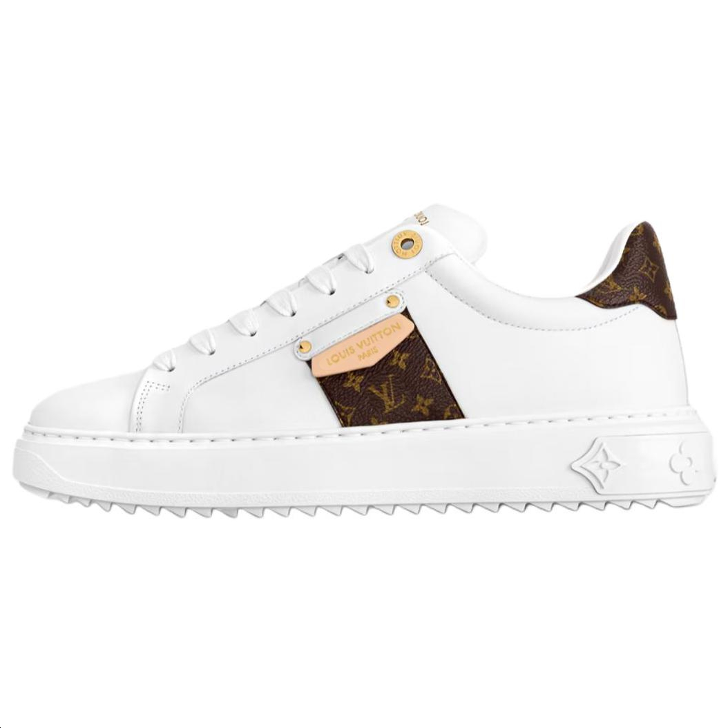 LOUIS VUITTON Time Out Low top Skateboard Shoes Women's White