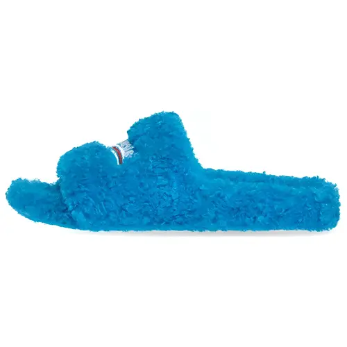 Balenciaga Furry Slide Blue Women's