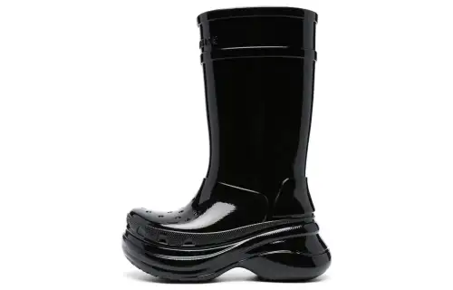 Balenciaga Crocs X Balenciaga Patent Finish Boots 'Black' Women's