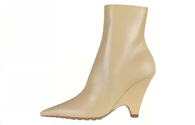 Bottega Veneta Leather Ankle Boots Women's Beige
