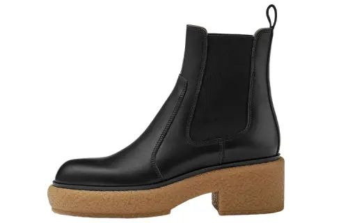 HERMES Forever 30 Short Chelsea Boots Women's Black