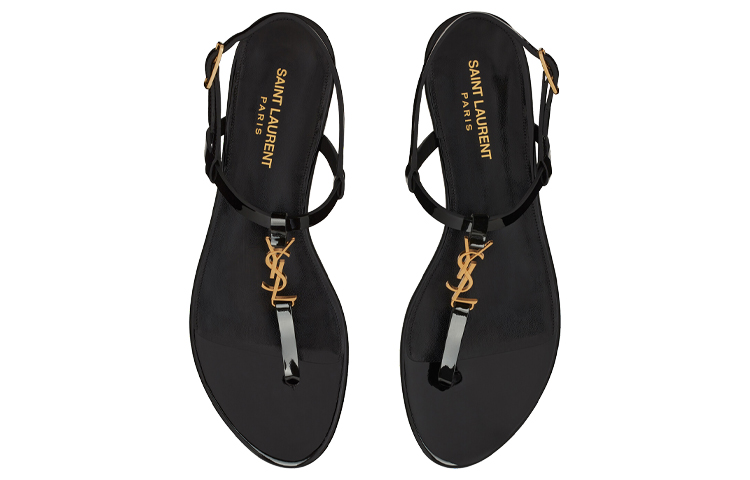 SAINT LAURENT Cassandra T Strap Sandals Women's