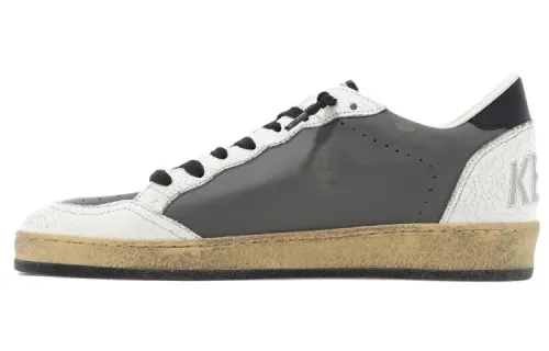 Golden Goose Ball Star Leather Low top Stylish Skateboarding Shoes Men's Gray White