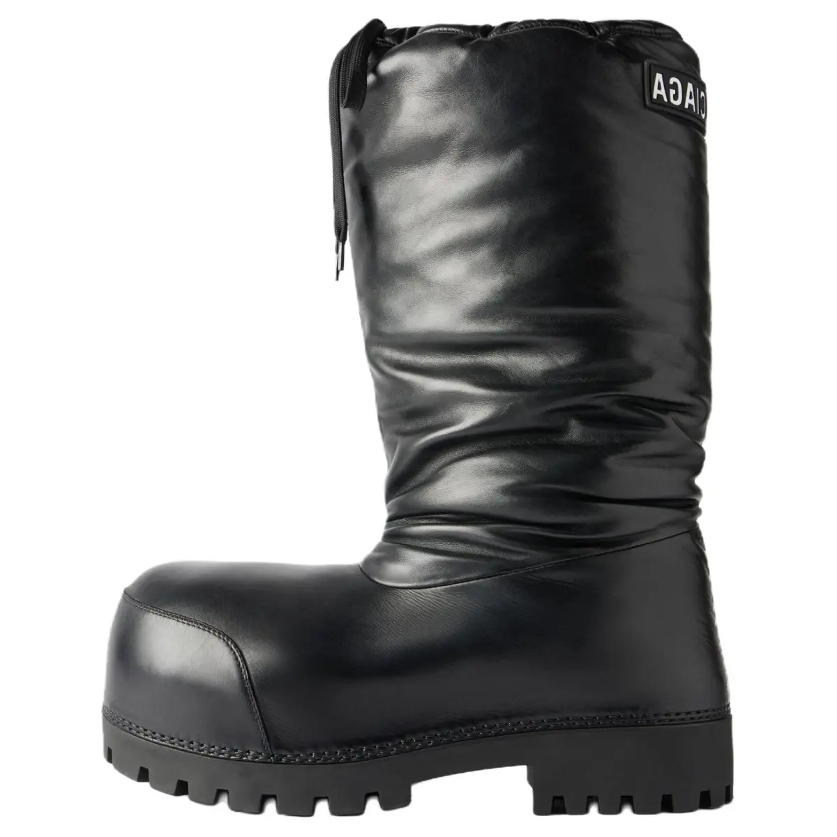 Balenciaga Alaska FW24 SKIWEAR Collection Comfortable Round Toe Short Snow Boots Men's Black