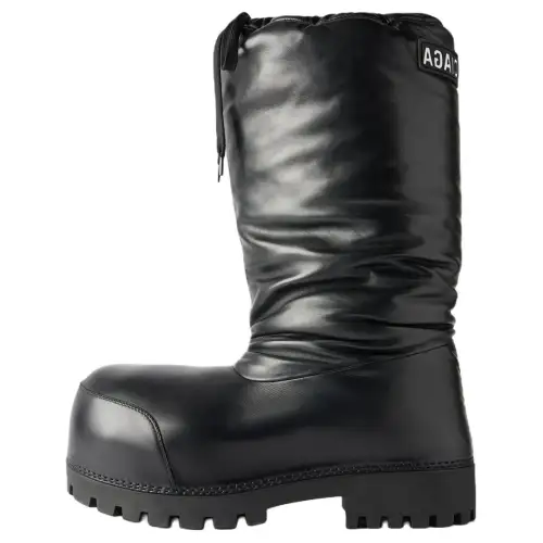 Balenciaga Alaska FW24 SKIWEAR Collection Comfortable Round Toe Short Snow Boots Men's Black