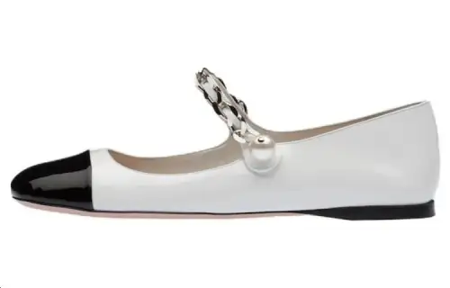 MIU MIU Patent Leather Ballerina Pumps