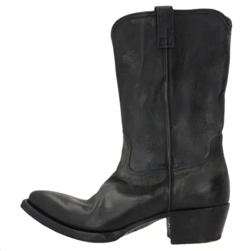 PRADA Leather Ankle Boots 4.5cm Men's Black