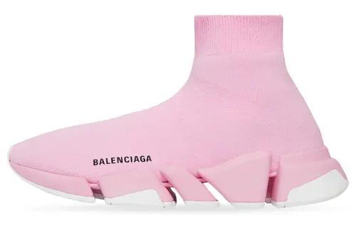 Balenciaga Speed 2.0 High top Sports Casual Shoes Women's Pink