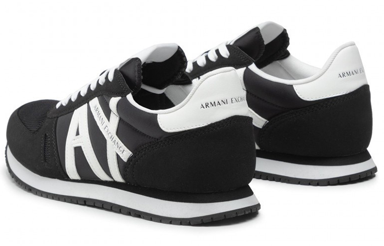 ARMANI EXCHANGEAE Lace Up Low top Sports Casual Shoes Men's Black