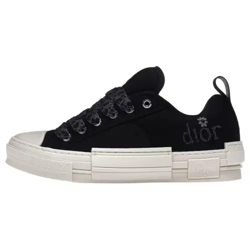 DIOR B23 Skater Low Top Erl Black Cotton Canvas