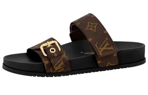 LOUIS VUITTON Bom Dia Flat Mules Women's
