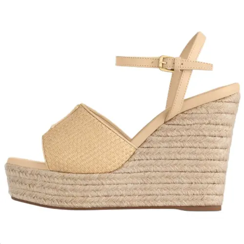 LOUIS VUITTON Mare One Strap Sandals 8.5cm Women's Beige