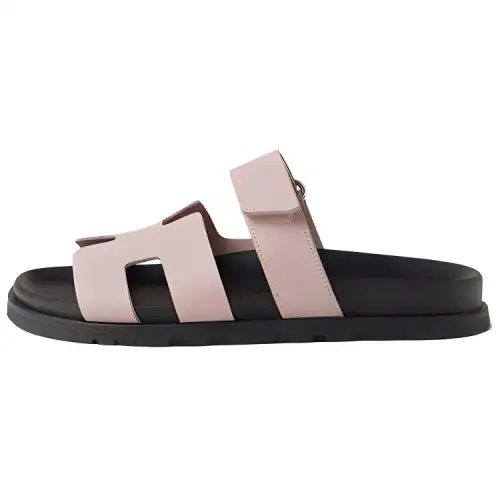 HERMES Chypre Slide Slippers 1.2cm Women's Pink