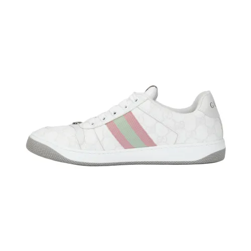 Gucci Wmns Screener Sneaker 'GG Monogram - White Pink' Women's