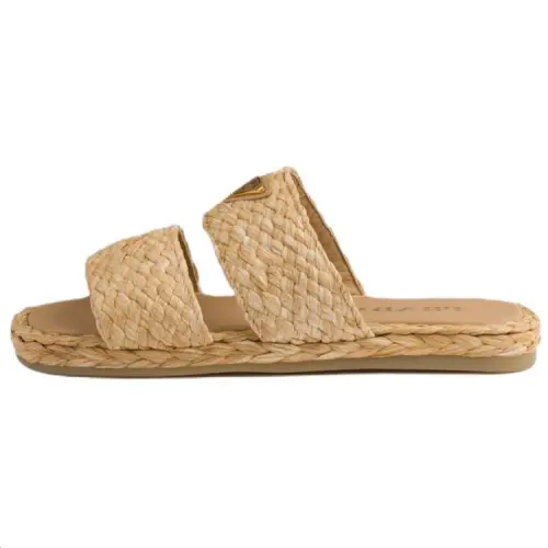 PRADA Slide Slippers 2cm Women's Beige
