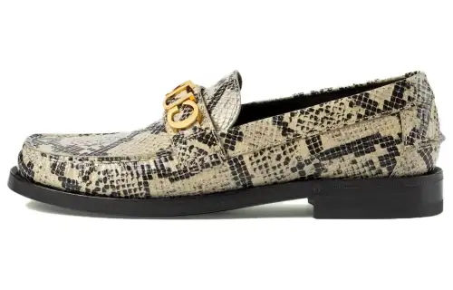GUCCI Leather Loafers Women's Multicolor