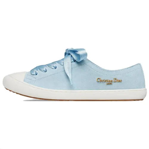 DIOR Lucky Series Suede Low top Skateboard Shoes Women's Blue