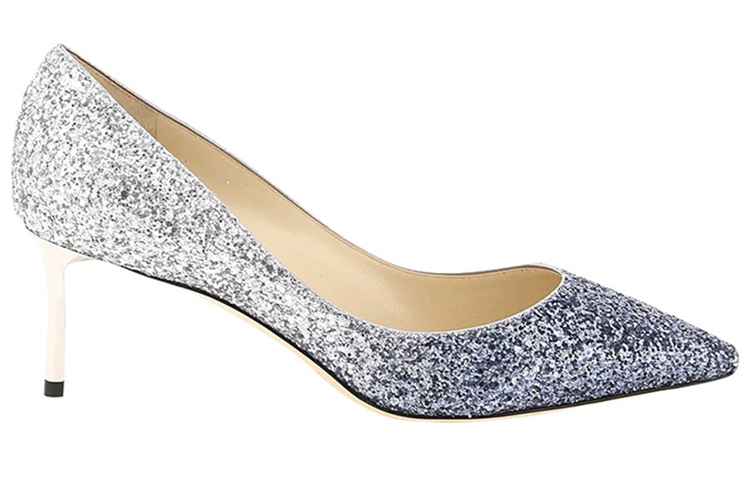Jimmy Choo Romy Slim Heel High Heels Women's Silver Blue