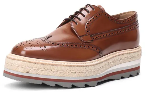 PRADA Men's Casual Shoes Men's Low Top Tobacco