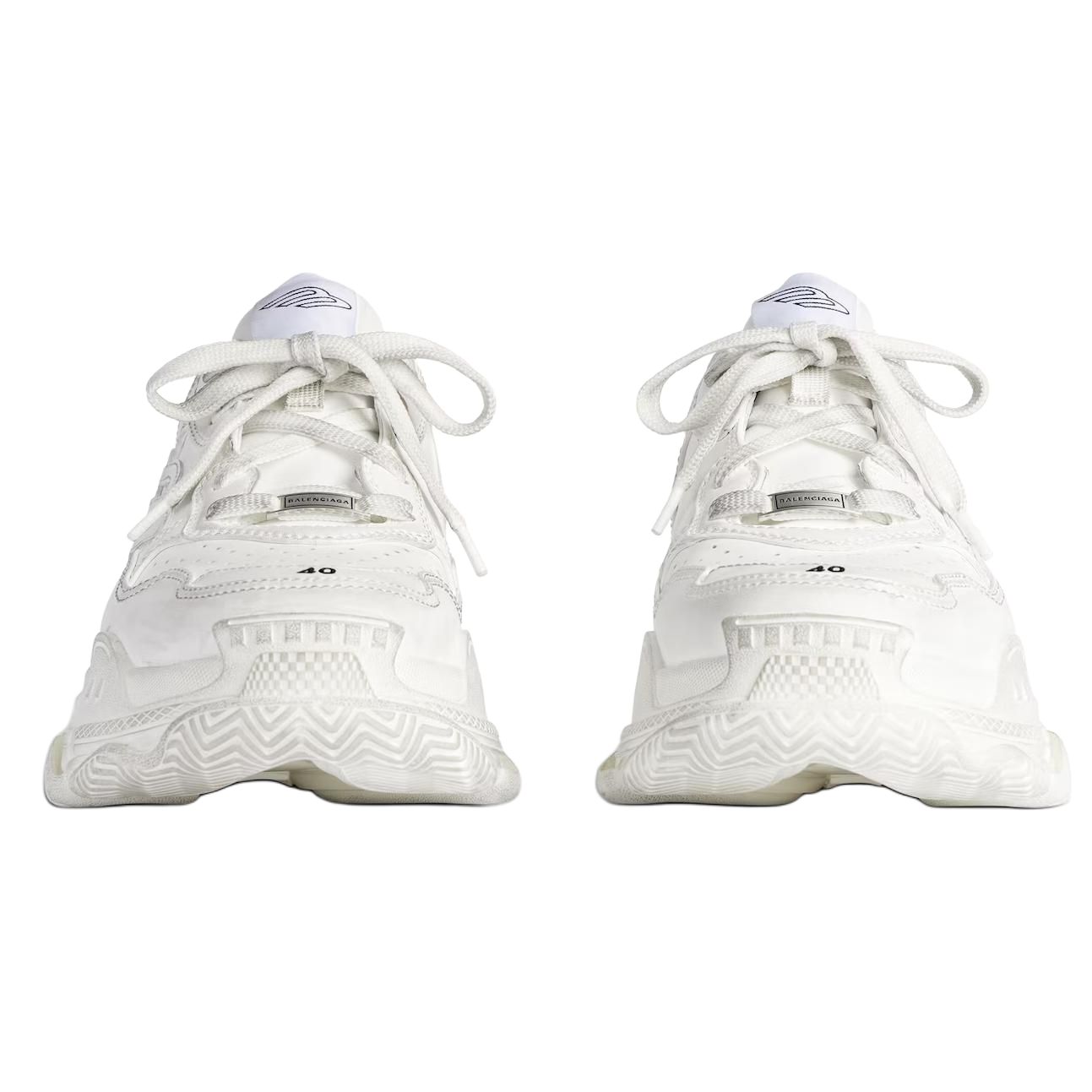 Balenciaga Triple S Sporty Low top Chunky Sneakers Men's White