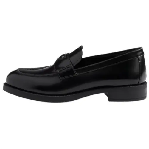 PRADA Leather Loafers 2.5cm Women's Black