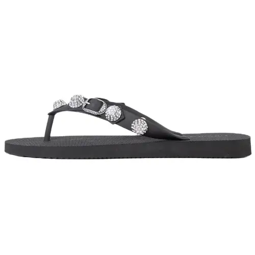 Balenciaga Cagole Studded Thong Sandals Women's