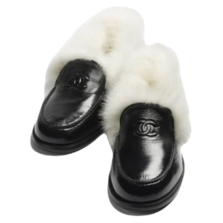 Женские туфли Chanel COCO NEIGE 25N 2.5cm (черно-белые) — фото 3