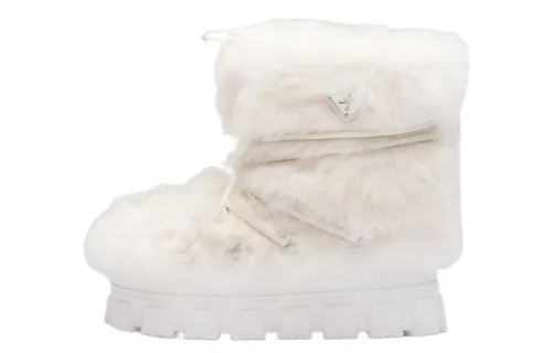 PRADA Apres Ankle Boots Women's White