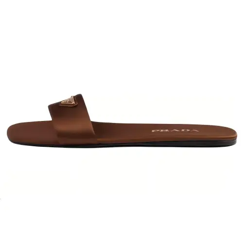 PRADA Slide Slippers Women's Brown