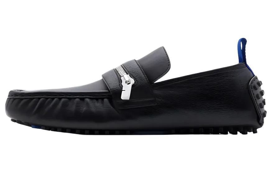 Burberry Zip-detail Leather Loafers