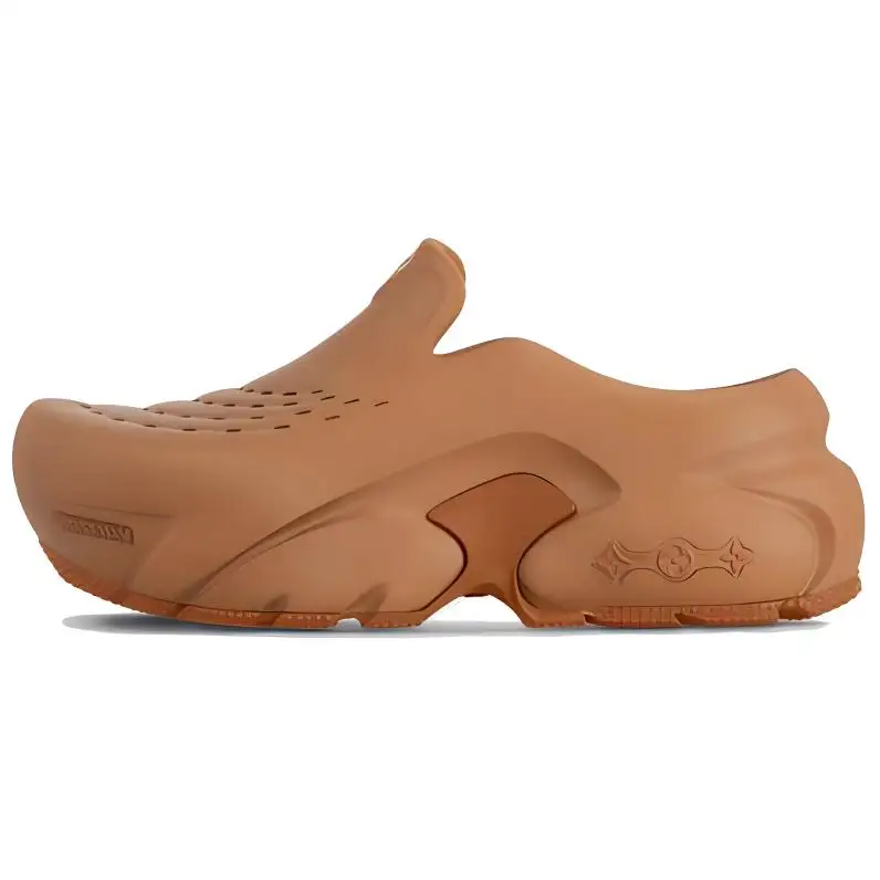 LOUIS VUITTON Shark Leather Abrasion Resistant Abrasion Resistant Low top Casual Shoes Men's Brown