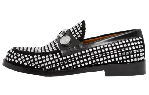 Burberry Suede Flat Shoes Women's Black