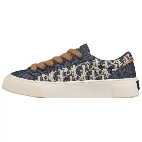 DIOR B33 Spin Low top Canvas Shoes Men's Blue