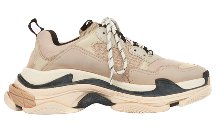 Женские кроссовки Balenciaga Triple S (бежево-черные) — фото 2
