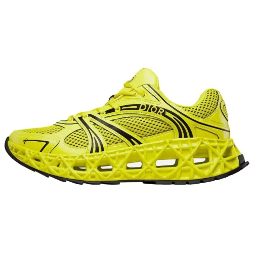 DIOR B35 NXXT Low top Casual Shoes Men's Yellow Limited Edition Numbered Edition