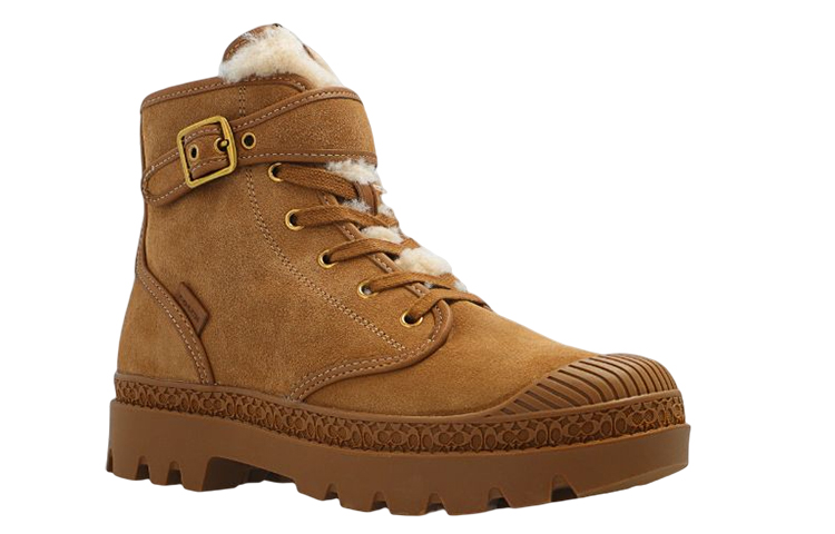 COACH Suede Fashion Ankle Boots Women's Brown