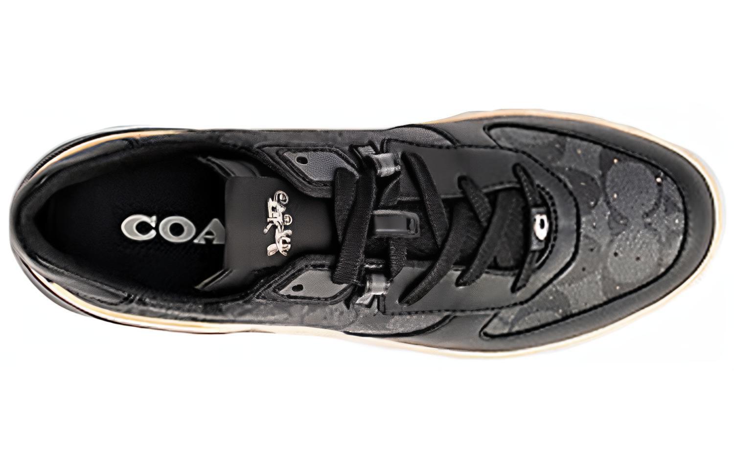 COACH CitySole Low top Stylish Skateboarding Shoes Men's Black Beige White