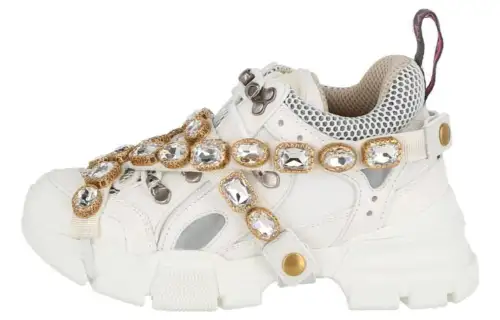 Gucci Wmns Flashtrek 'Crystals - White' Women's