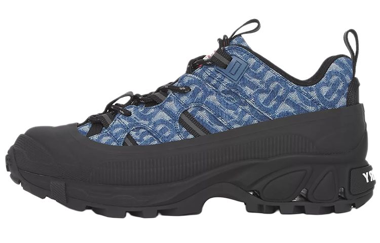 Burberry Arthur Monogram Print Denim Black Women's