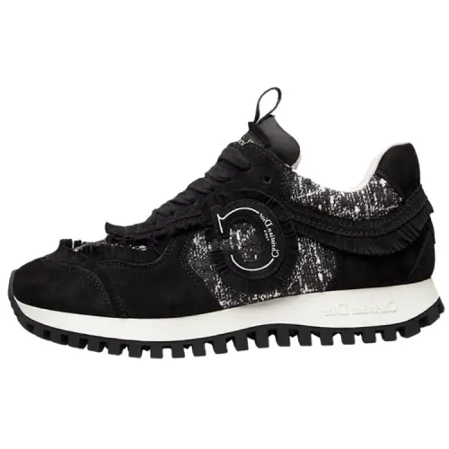 DIOR C'est Dior Cow Leather Low top Casual Shoes Women's Black