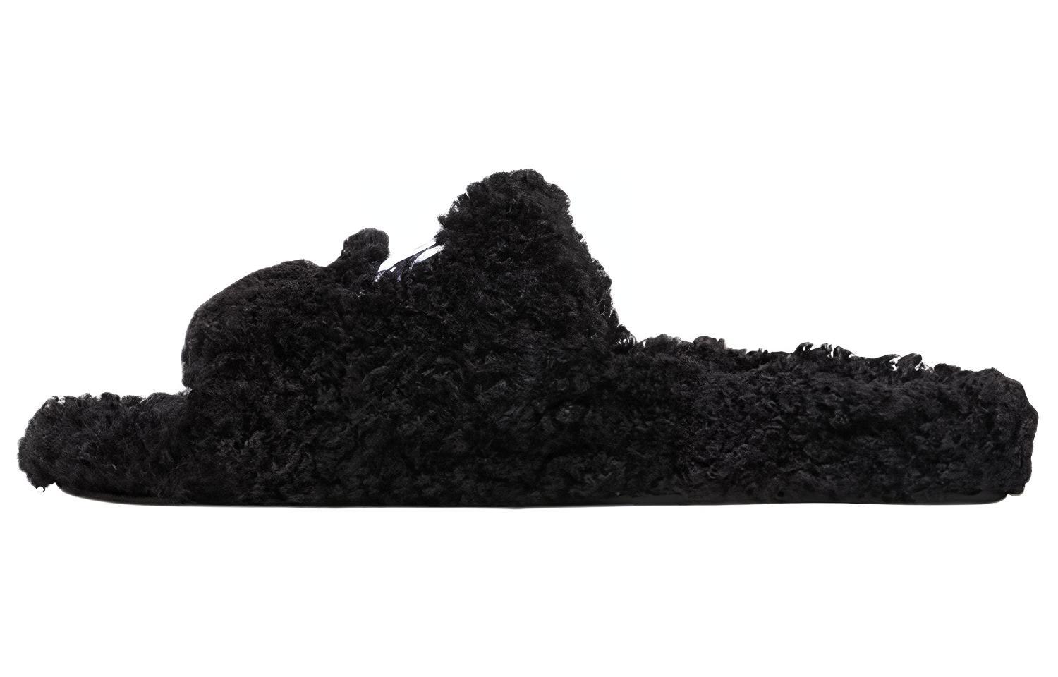 Balenciaga Furry Slides 'Cities Paris Black'