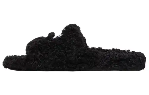 Balenciaga Furry Slides 'Cities Paris Black'